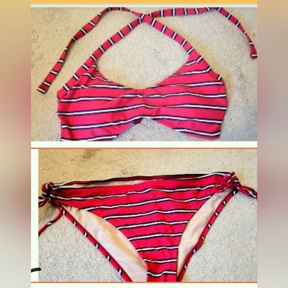 Gap body red striped  bikini